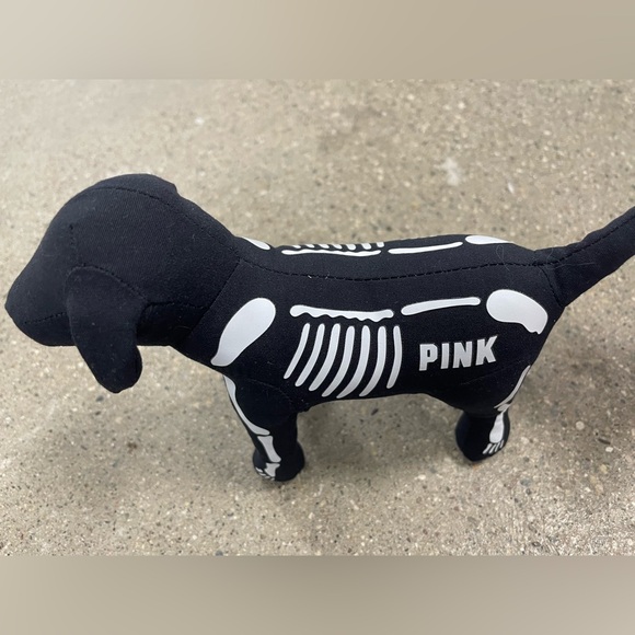 Victorias Secret Mini Dog Limited Editon National Puppy Metallic Pink & Skeleton - Picture 3 of 11